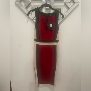Bodycon burgundy dress